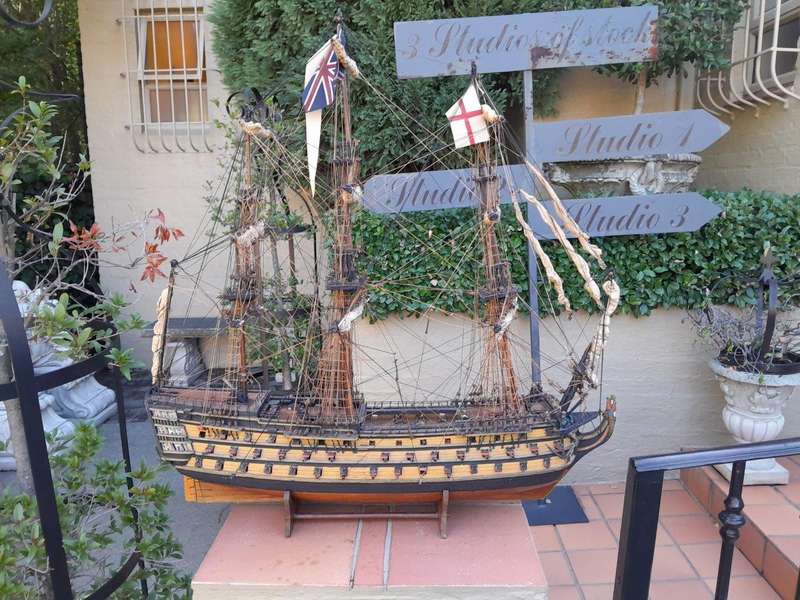 A 20TH Century Hand-made Wooden Model of HMS Victory