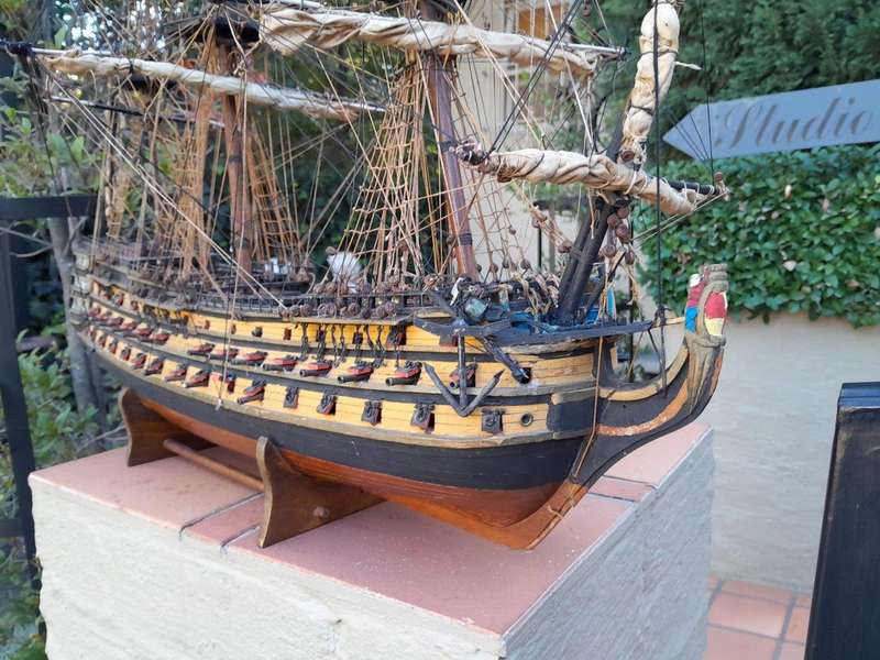 A 20TH Century Hand-made Wooden Model of HMS Victory