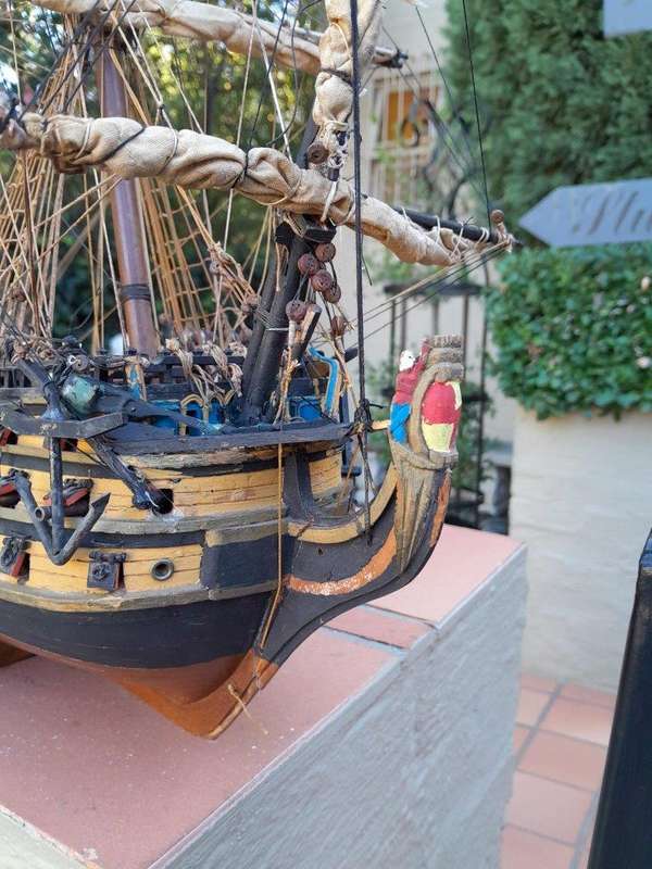 A 20TH Century Hand-made Wooden Model of HMS Victory