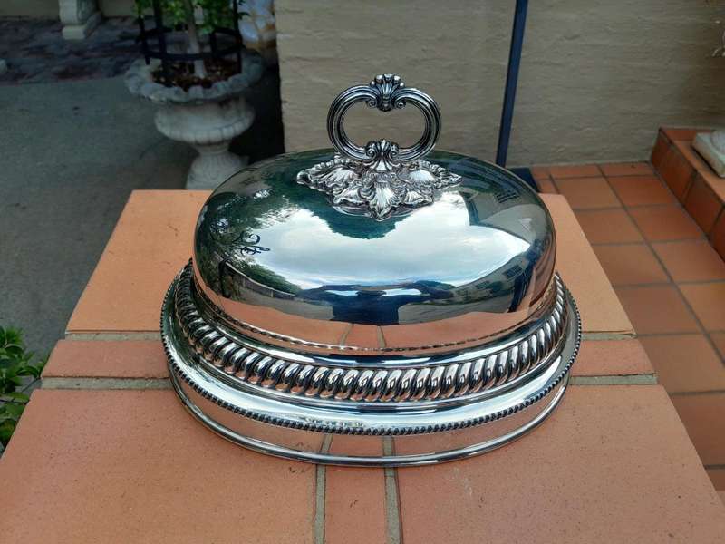 A Regency Style Electroplate Food Dome
