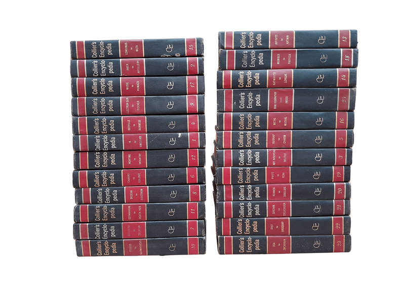 A 20TH Century Colliers Full Set of Encyclopedia of  Twenty Four (24) Books