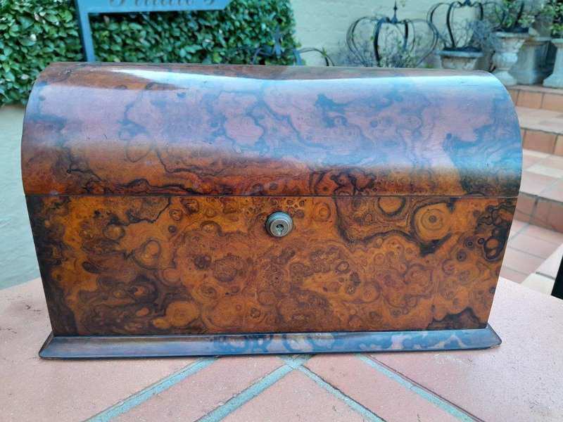 A 19th Century English Burr Walnut Tea Caddy