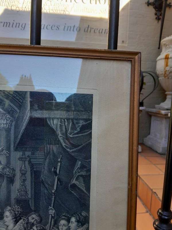A Antique French Set Of Three Engravings Signed On The Plates