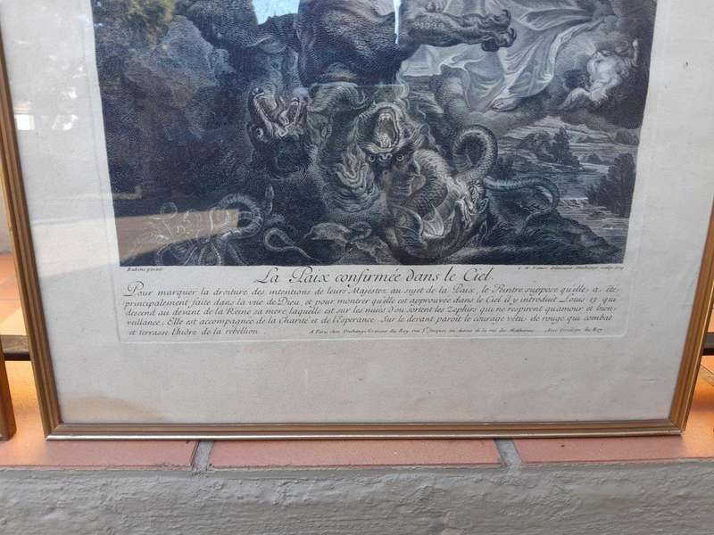 A Antique French Set Of Three Engravings Signed On The Plates