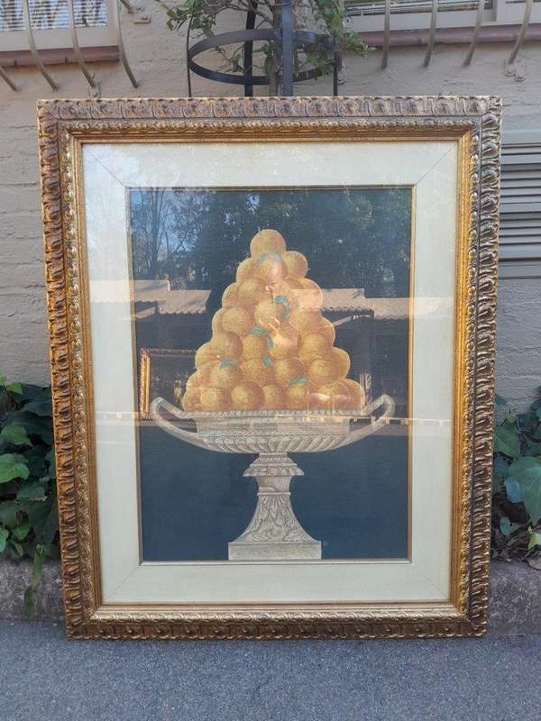 A Pair Of Photolithographs Of Lemons And Oranges With Signatures In Gilded Frames
