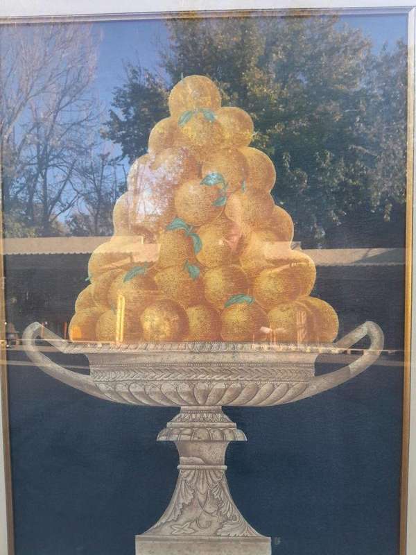 A Pair Of Photolithographs Of Lemons And Oranges With Signatures In Gilded Frames