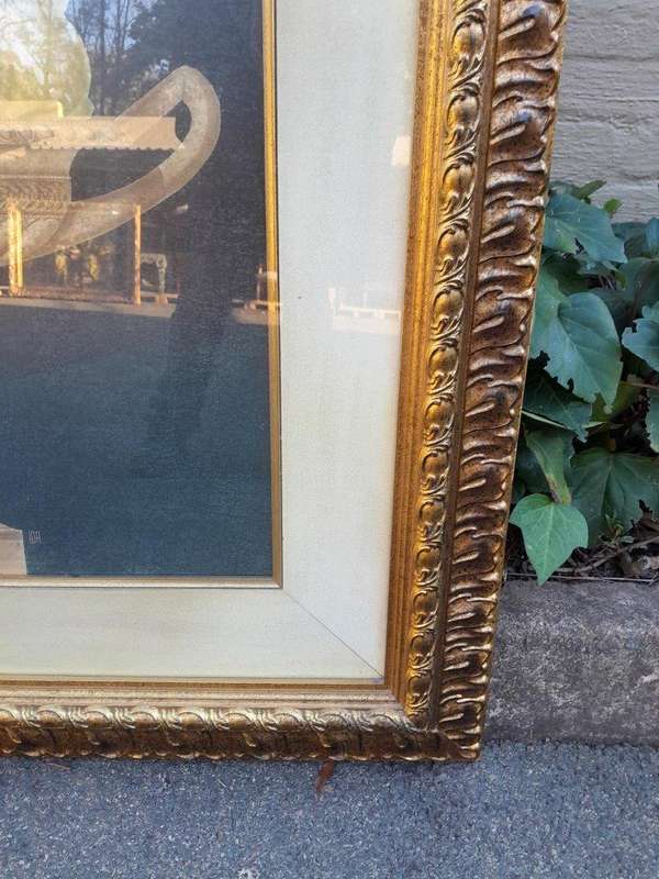 A Pair Of Photolithographs Of Lemons And Oranges With Signatures In Gilded Frames
