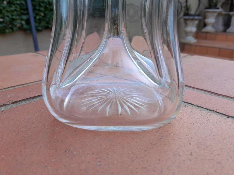 A Late 19th Century English Victorian Glug-Glug Decanter With Silver Collar