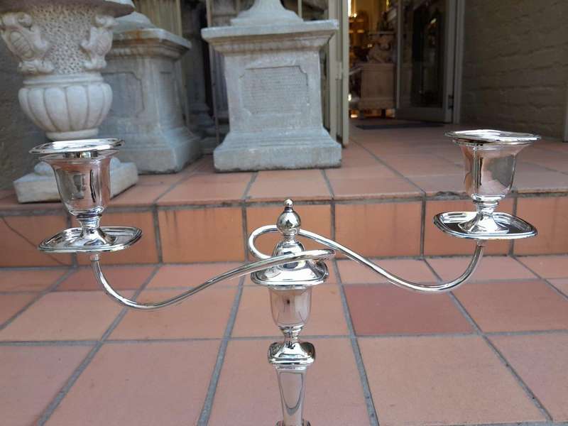 A 20th Century Pair Silver Plate Candelabras By Mappin And Webb