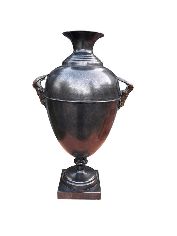 A 20th Century Maitland Smith Vase With Rams Hea
