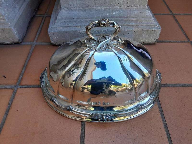 A 19th Century Old Sheffield Plate Food Dome With Crest