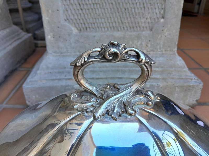 A 19th Century Old Sheffield Plate Food Dome With Crest