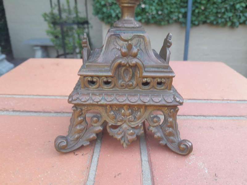 A 19th Century French Pair Of Brass Candle Holders