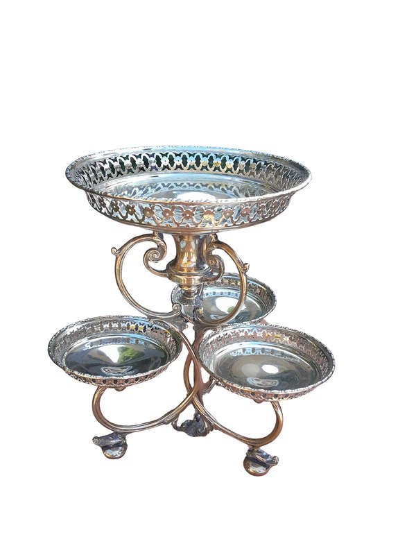 An Early 20th Century Edwardian Silver Plate Epergne