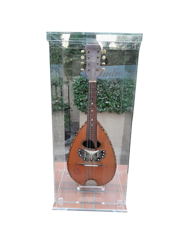A 20TH Century Bouzouki in Perspex Display Box