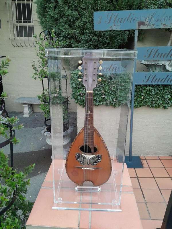 A 20TH Century Bouzouki in Perspex Display Box