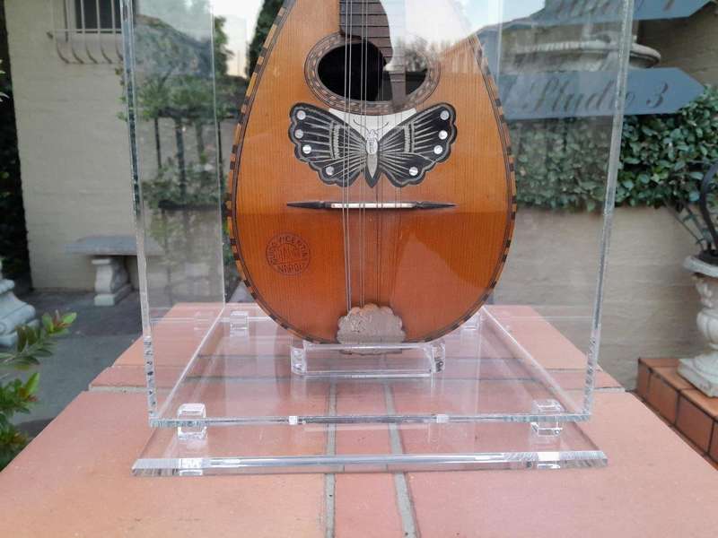 A 20TH Century Bouzouki in Perspex Display Box