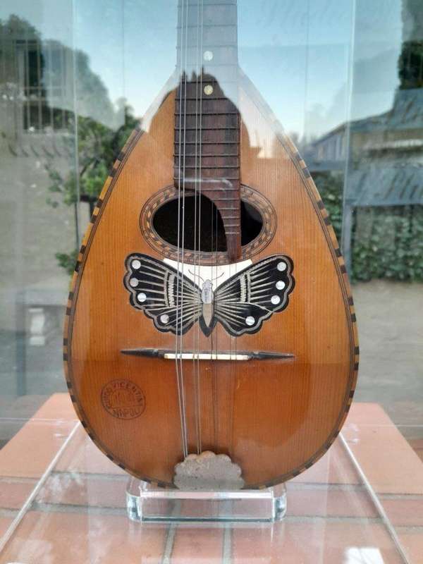 A 20TH Century Bouzouki in Perspex Display Box