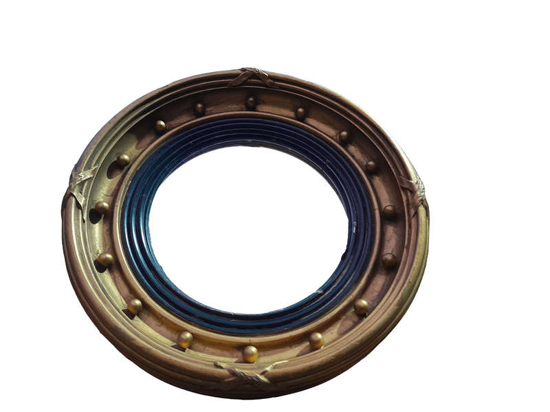 A 20TH Century Regency Style Gilt Painted Ebonised Convex Mirror