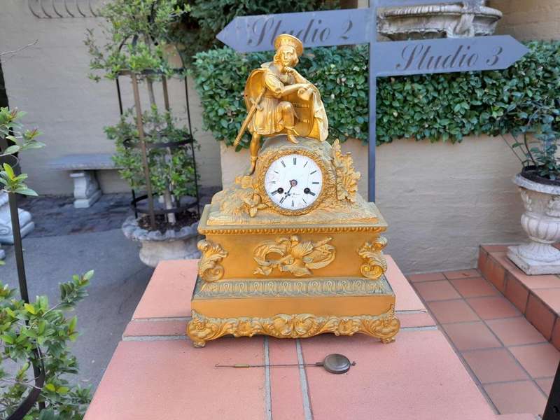 A 20th Century French Gilt Metal Clock