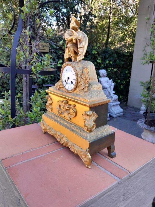 A 20th Century French Gilt Metal Clock