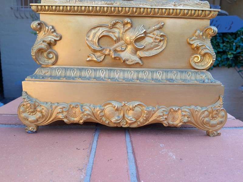 A 20th Century French Gilt Metal Clock