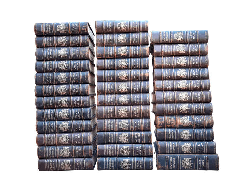 A 19th Century Set Of  Thirty Five Volumes Of Encyclopedia Britannica. Publisher A &C Black