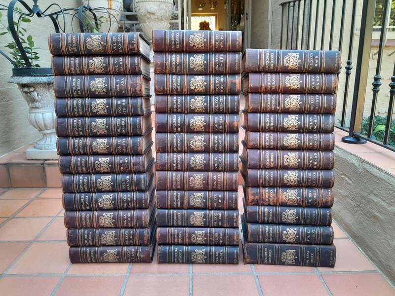 A 19th Century Set Of  Thirty Five Volumes Of Encyclopedia Britannica. Publisher A &C Black
