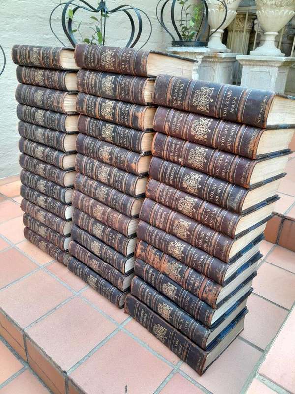 A 19th Century Set Of  Thirty Five Volumes Of Encyclopedia Britannica. Publisher A &C Black