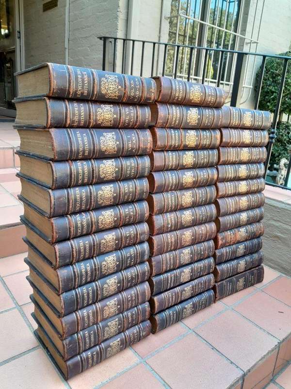 A 19th Century Set Of  Thirty Five Volumes Of Encyclopedia Britannica. Publisher A &C Black