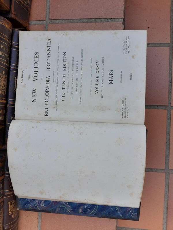A 19th Century Set Of  Thirty Five Volumes Of Encyclopedia Britannica. Publisher A &C Black