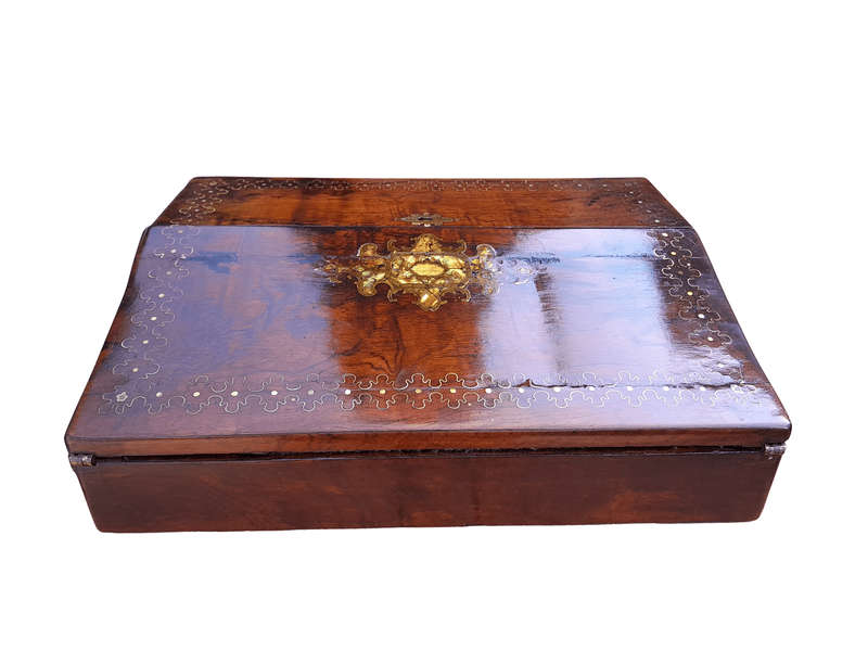 A 19th Century Writing Slope with Pearl Inlay