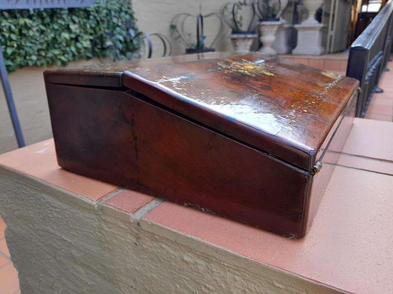 A 19th Century Writing Slope with Pearl Inlay