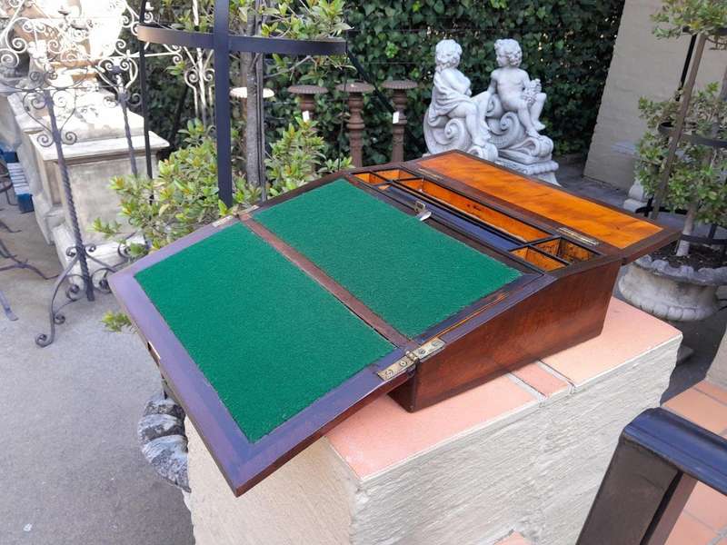A 19th Century Writing Slope with Pearl Inlay