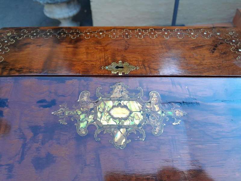 A 19th Century Writing Slope with Pearl Inlay