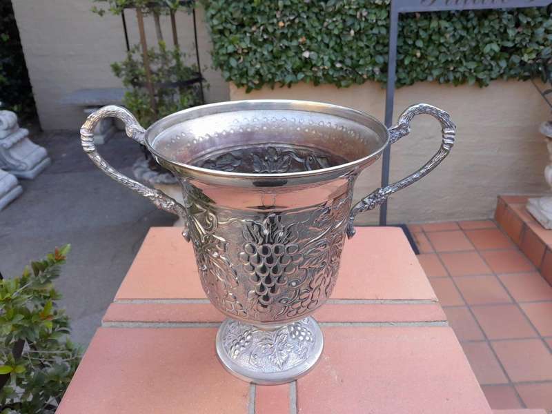 A 20th Century Silver Plate Victorian Style Champagne / Wine Cooler