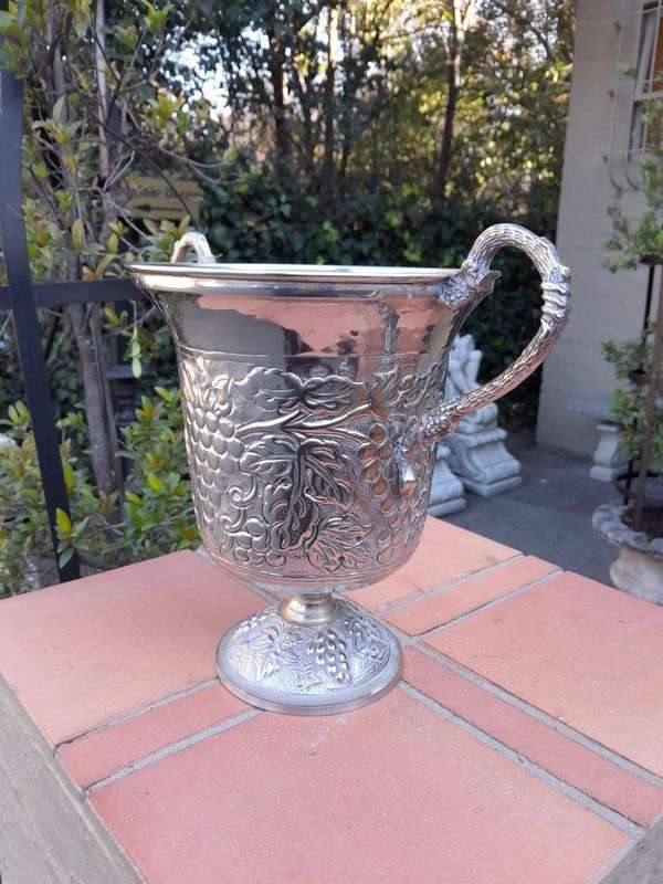 A 20th Century Silver Plate Victorian Style Champagne / Wine Cooler