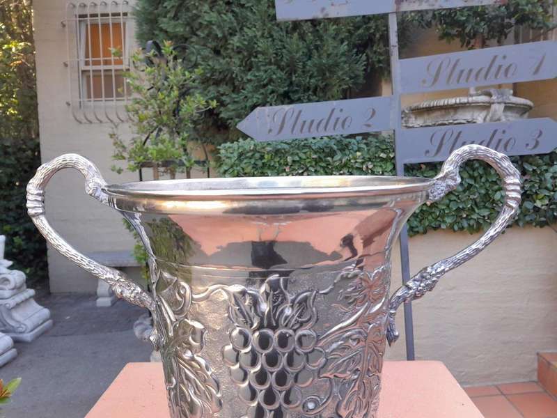 A 20th Century Silver Plate Victorian Style Champagne / Wine Cooler