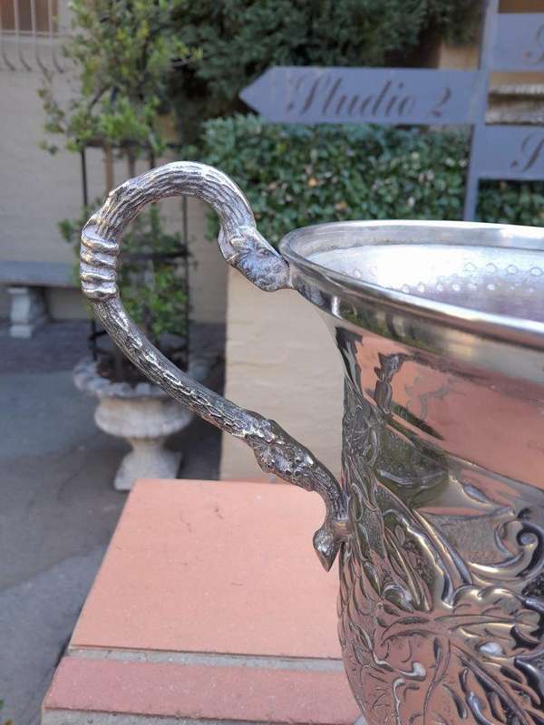 A 20th Century Silver Plate Victorian Style Champagne / Wine Cooler