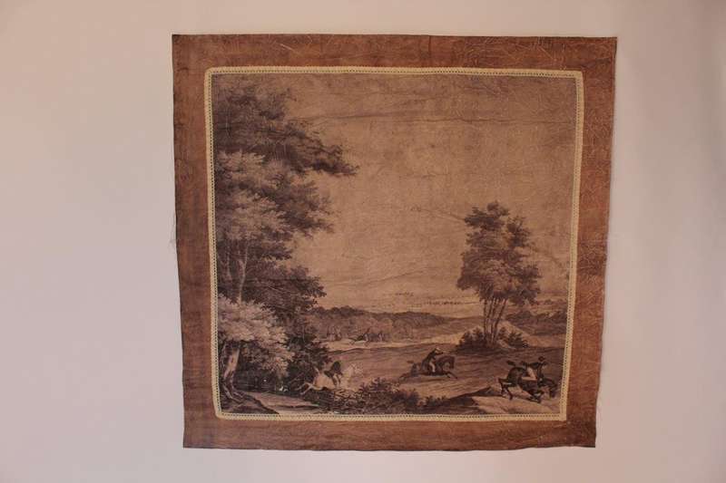 A Medium size Wall Panel Painting depicting a hunting scene