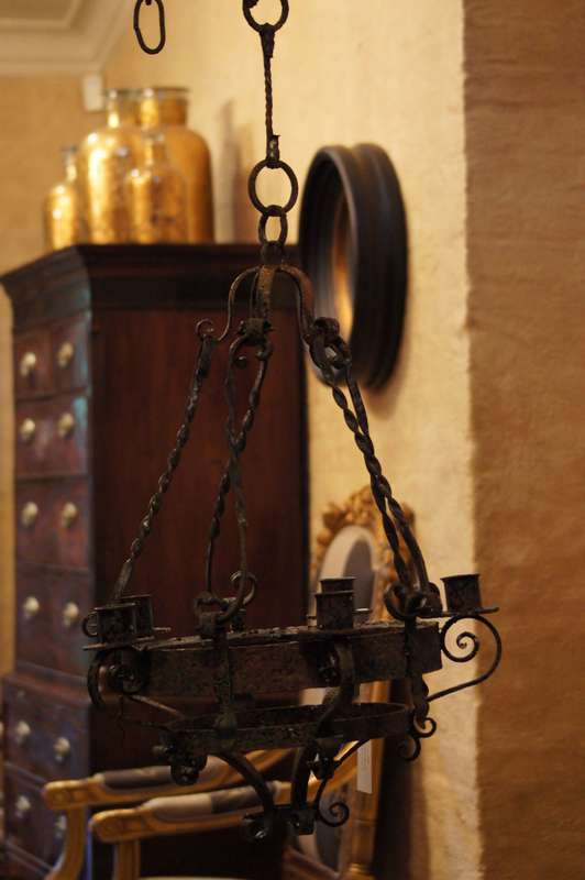 5 Candle Candelabra, Wrought Iron