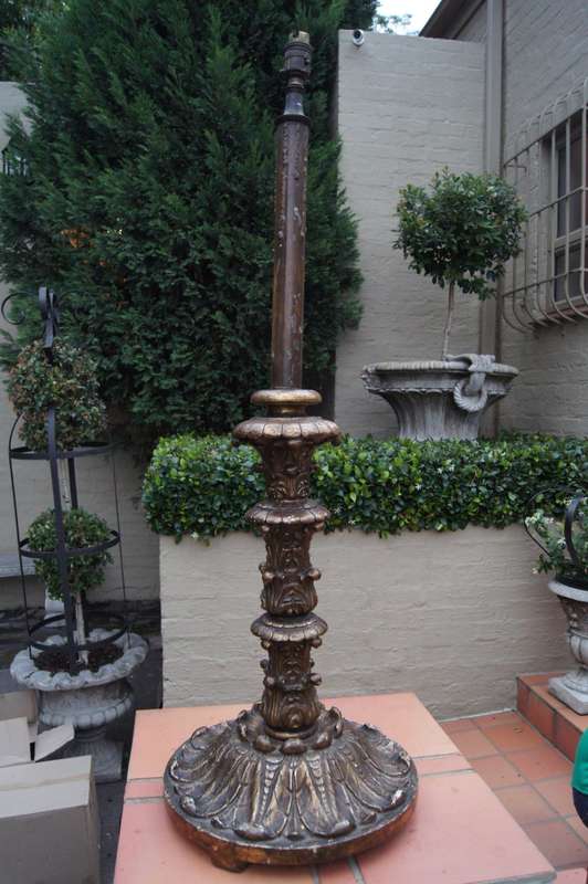A French Style Hand-Gilded Ornate Lamp Base