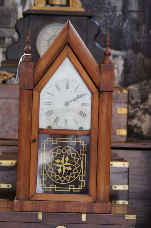 Antique Steeple 8 Day Mantel Clock