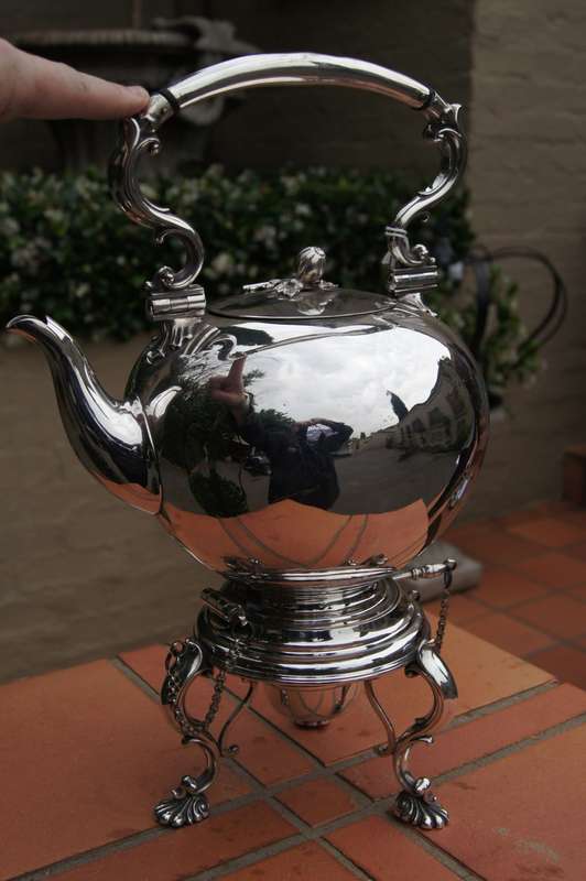 Silver Plated Kettle on Stand - ND