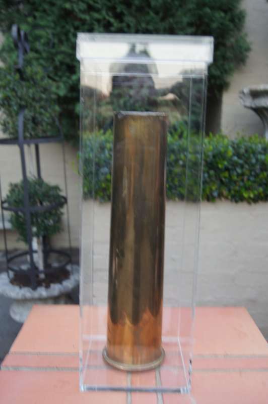 Brass Shell 80mm 12PR - 1917 in Perspex Casing / Box