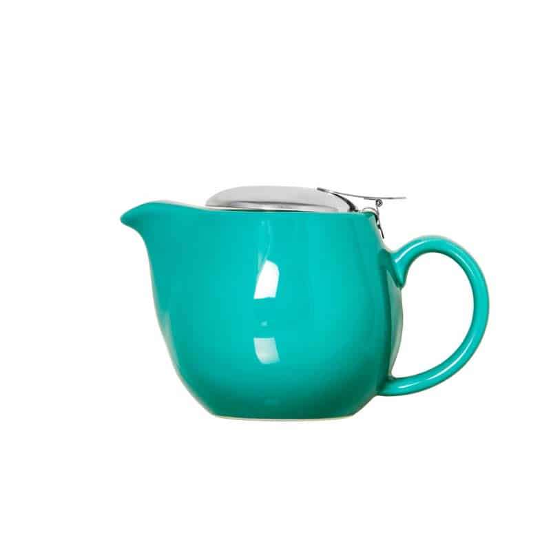 Stoneware teapot - Teal Gloss 400ml