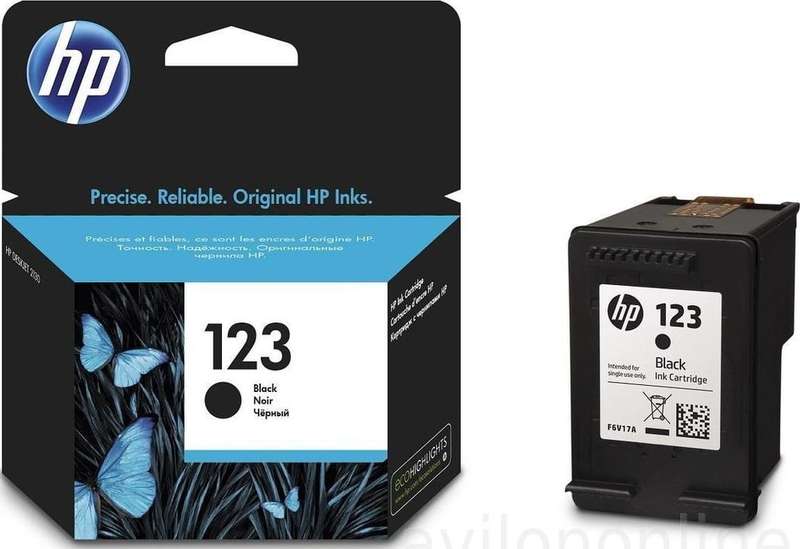 HP 123 Black ink cartridge 1 pc(s) Original Standard Yield