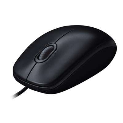 Logitech M90 Corded USB Mouse - Grey - New