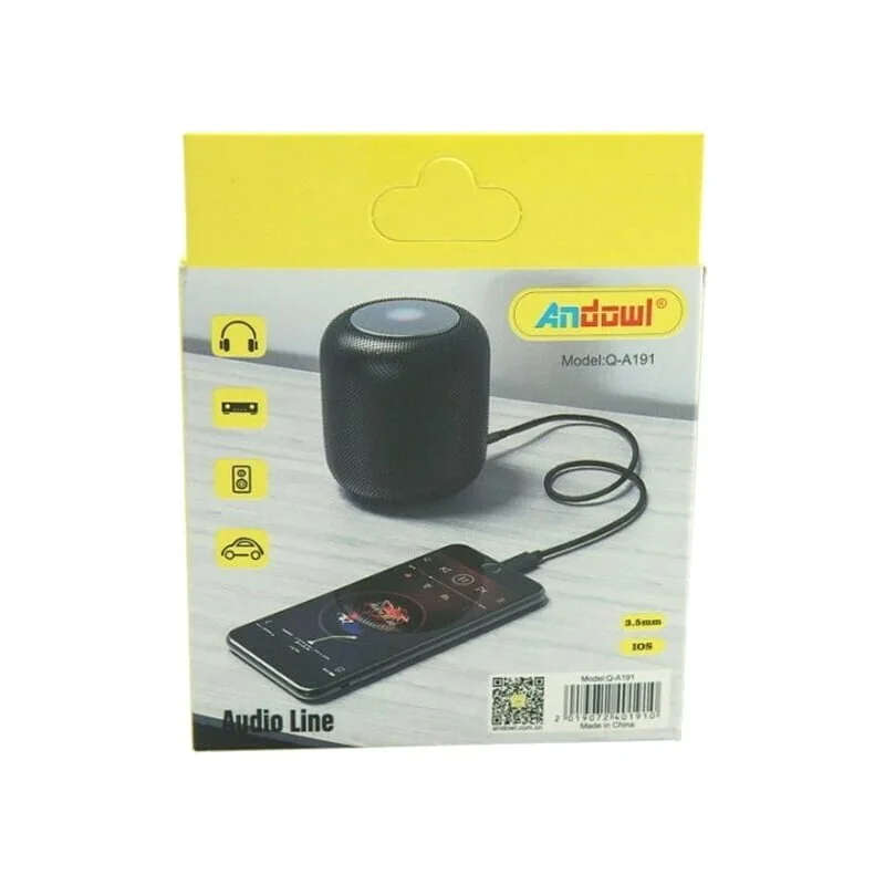 Andowl Audio cable 3.5mm jack male to Lightning 1m Q-A191  Audio Line to iOS