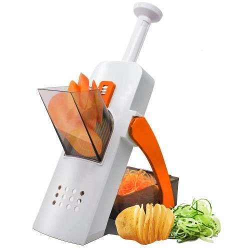 Multifunctional safe slice vertical food chopper
